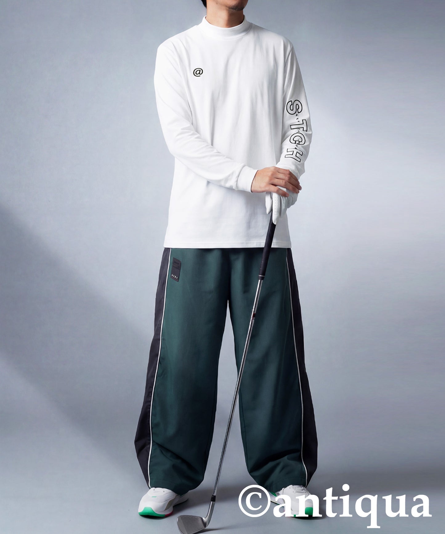 ANTIQUA GOLF×STCH Logo Long T-Shirt Men's