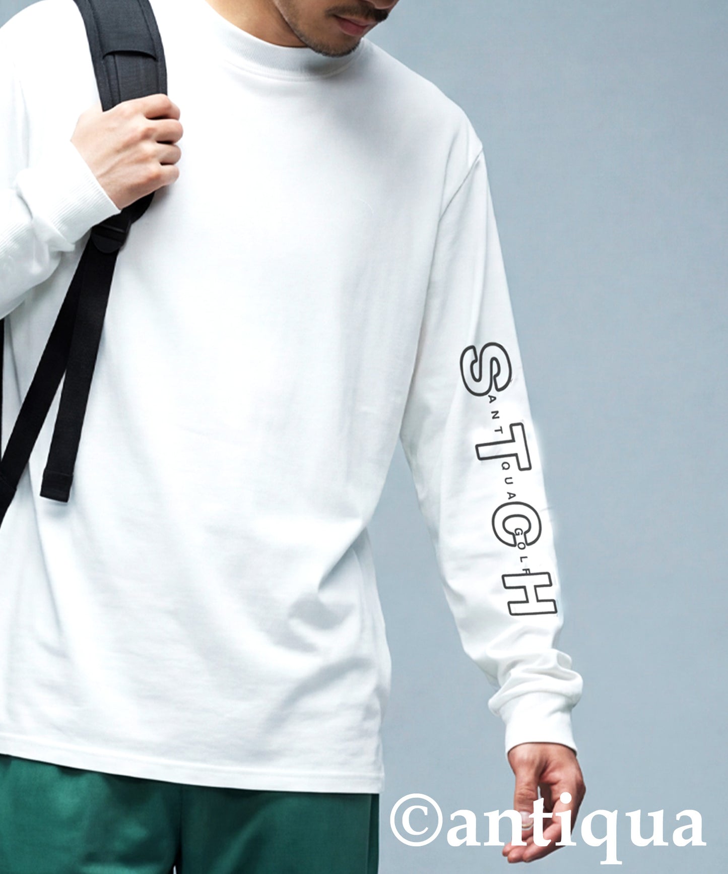 ANTIQUA GOLF×STCH Logo Long T-Shirt Men's