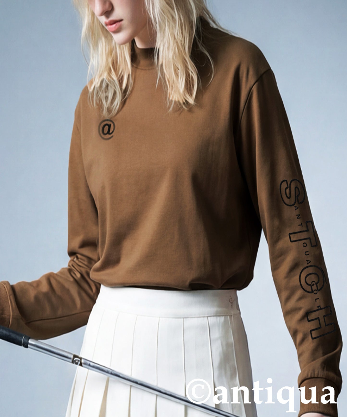 ANTIQUA GOLF×STCH Logo Long T-Shirt Ladies