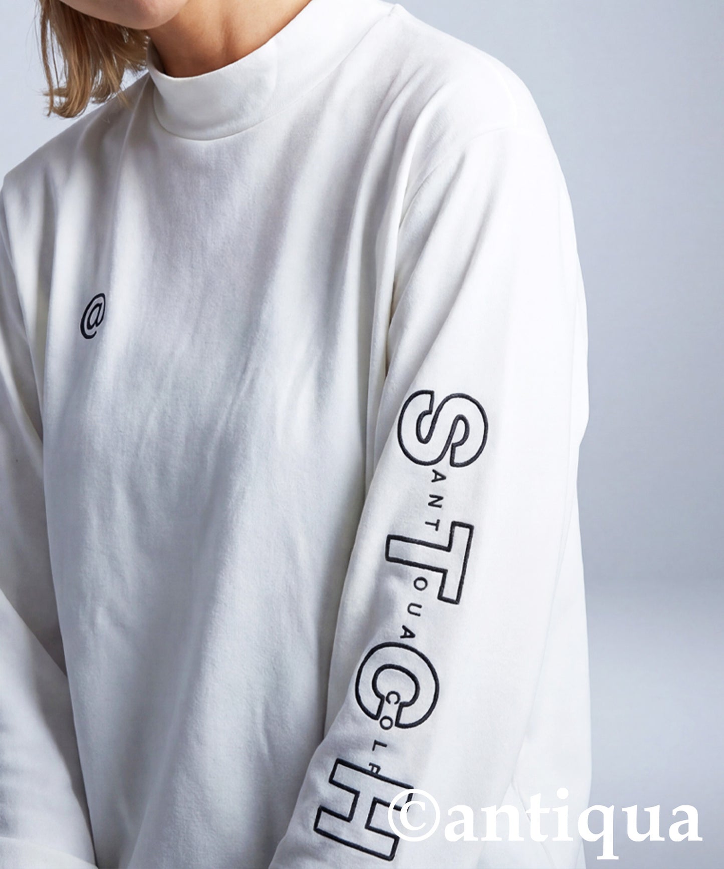 ANTIQUA GOLF×STCH Logo Long T-Shirt Ladies