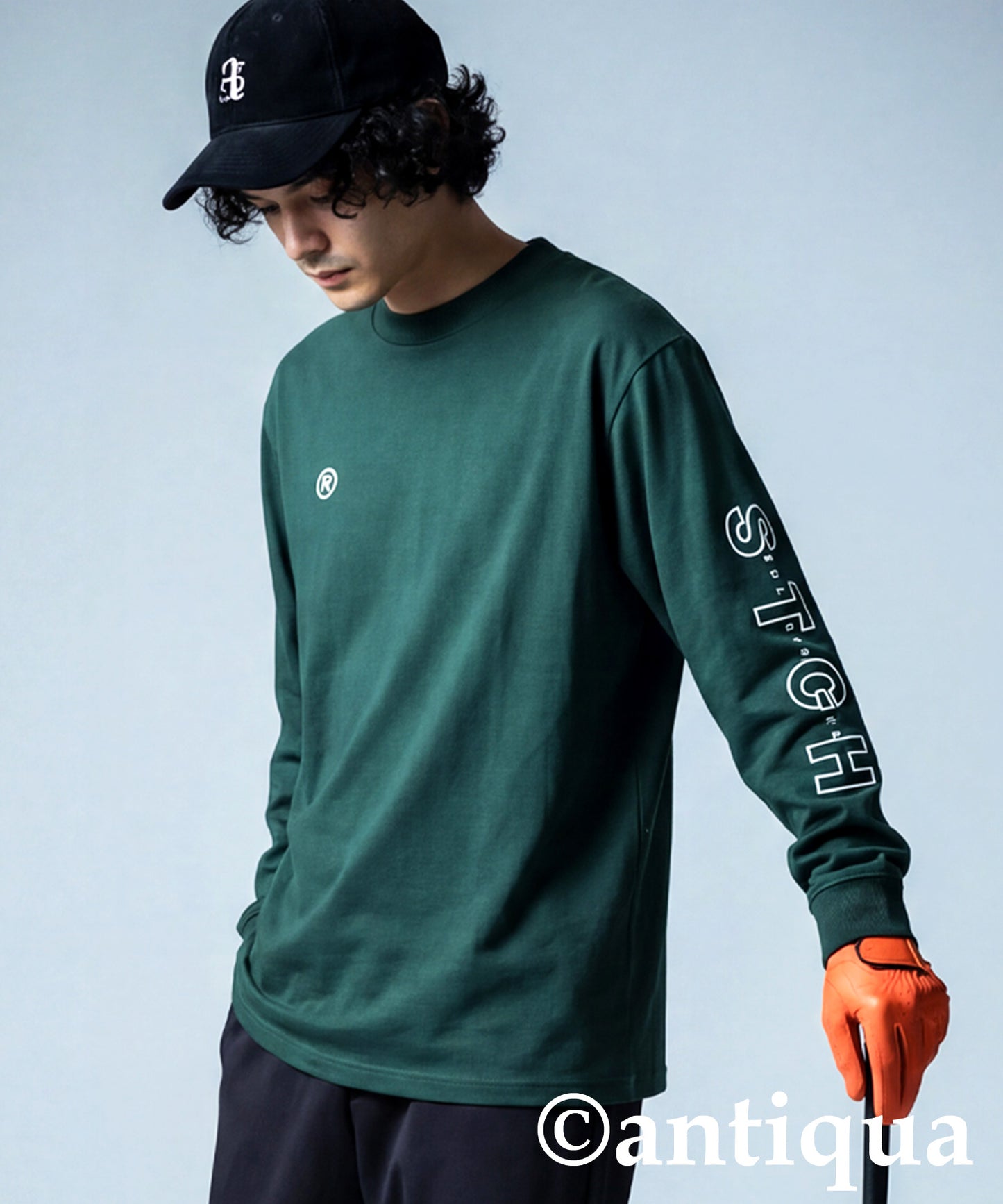 ANTIQUA GOLF×STCH Logo Long T-Shirt Men's