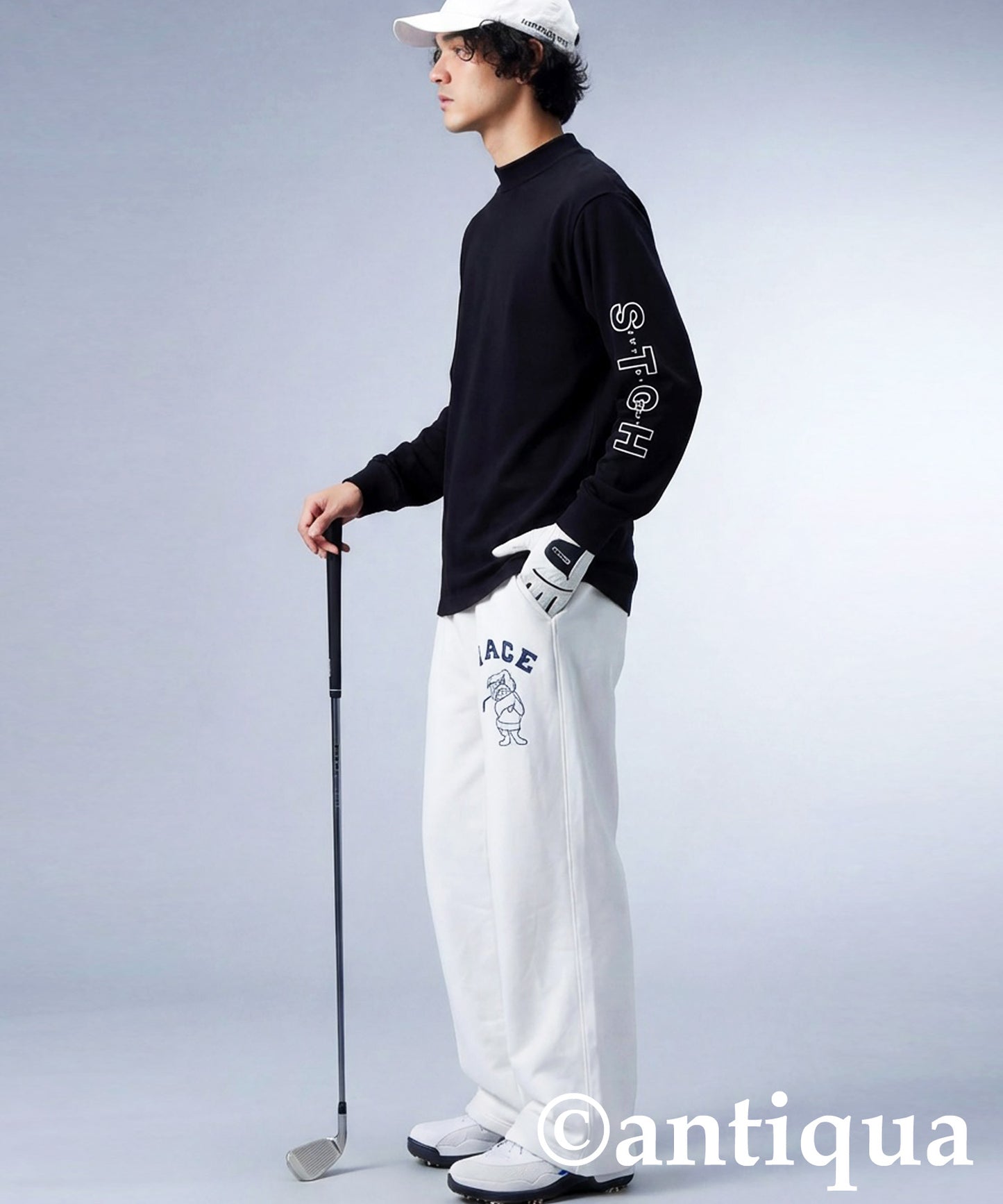 ANTIQUA GOLF×STCH Logo Long T-Shirt Men's