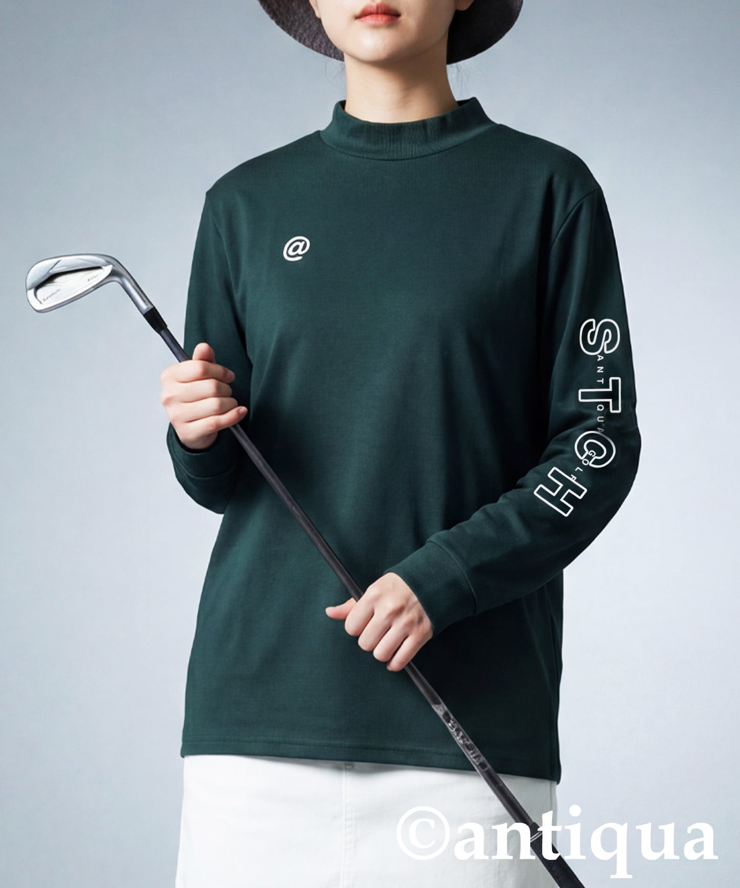 ANTIQUA GOLF×STCH Logo Long T-Shirt Ladies