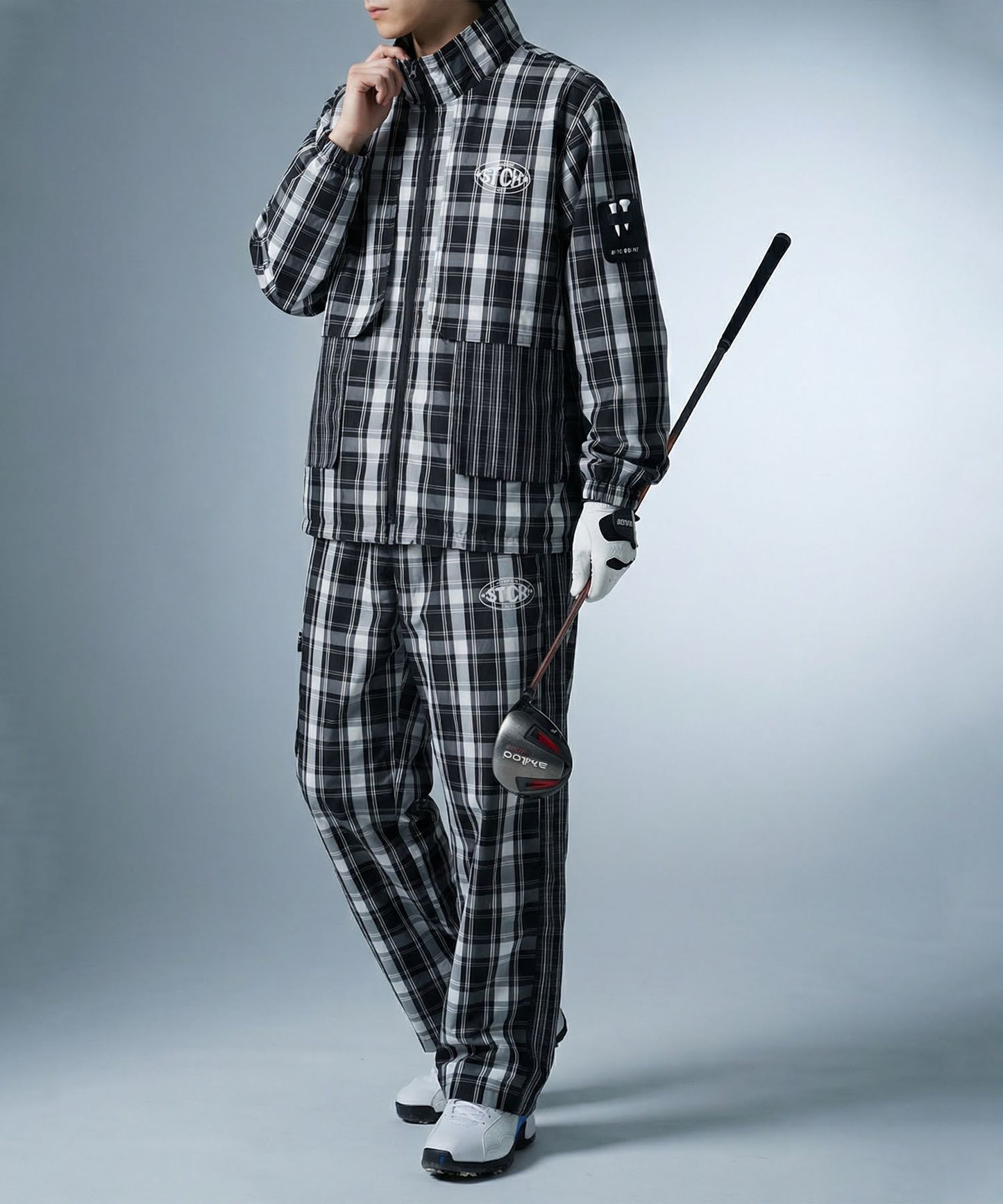 ANTIQUA GOLF×STCHCheckered Wide Pants Men's