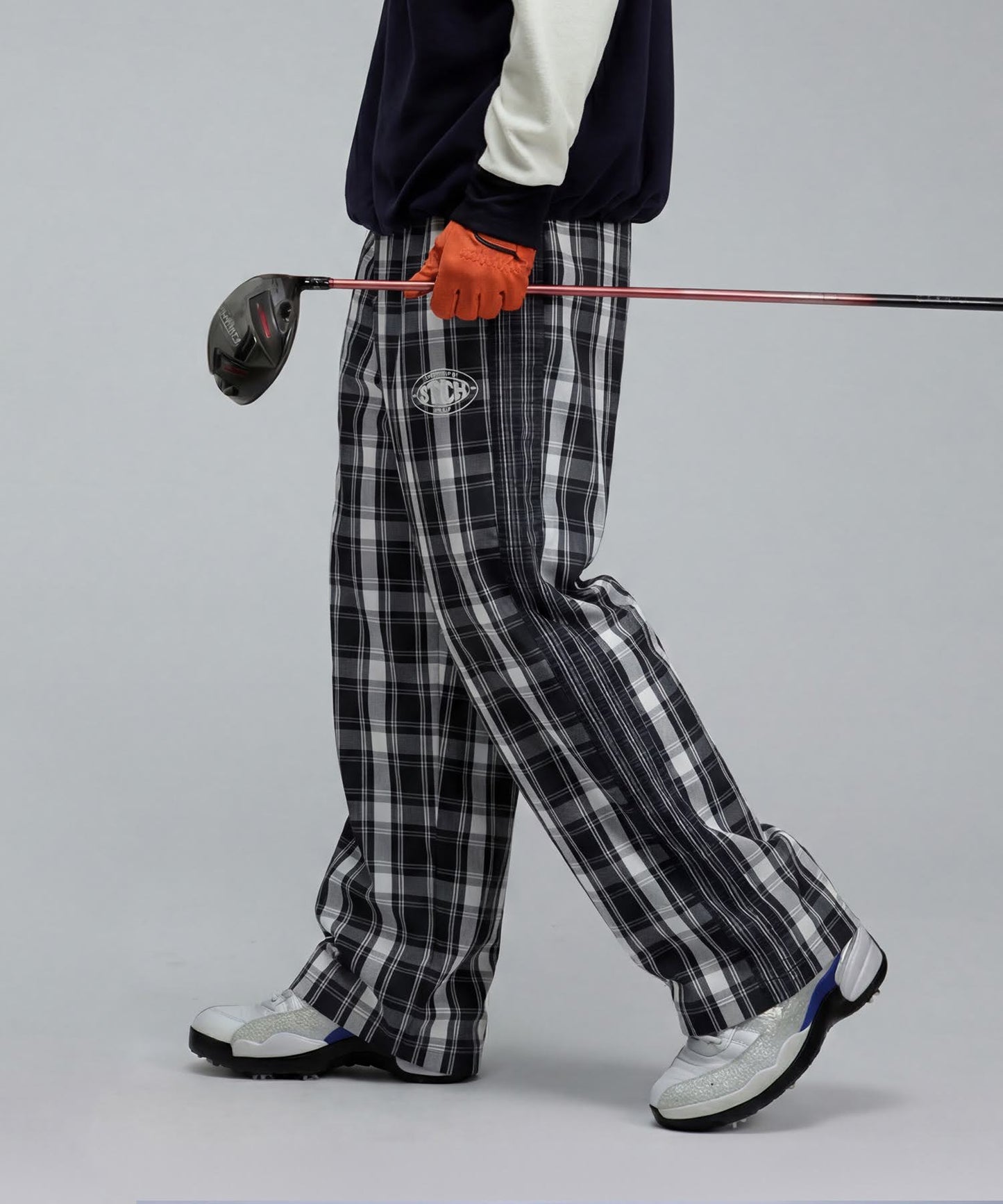 ANTIQUA GOLF×STCHCheckered Wide Pants Ladies
