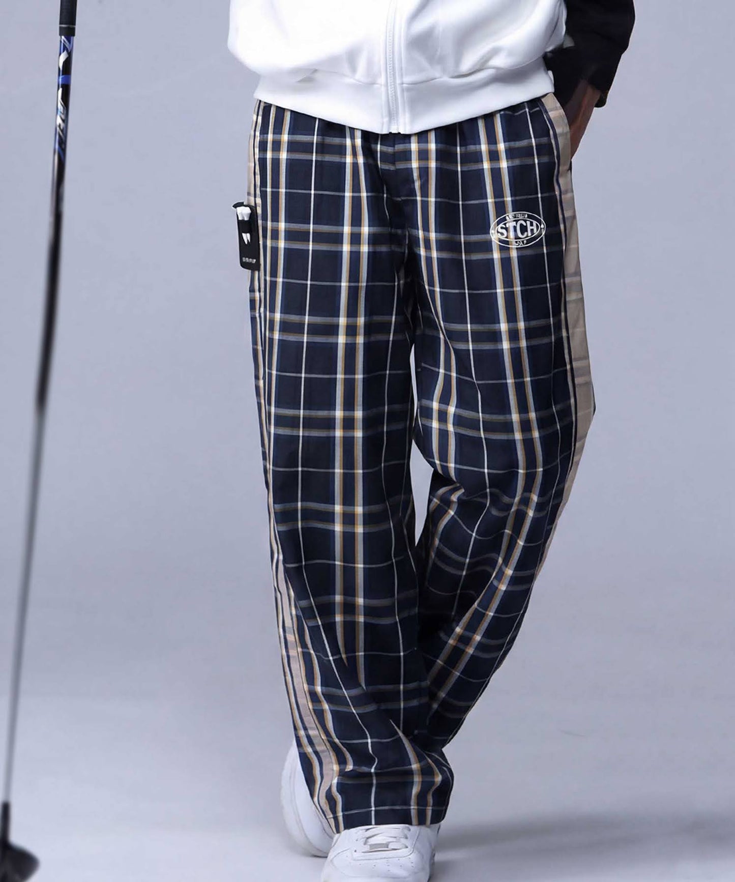 ANTIQUA GOLF×STCHCheckered Wide Pants Men's