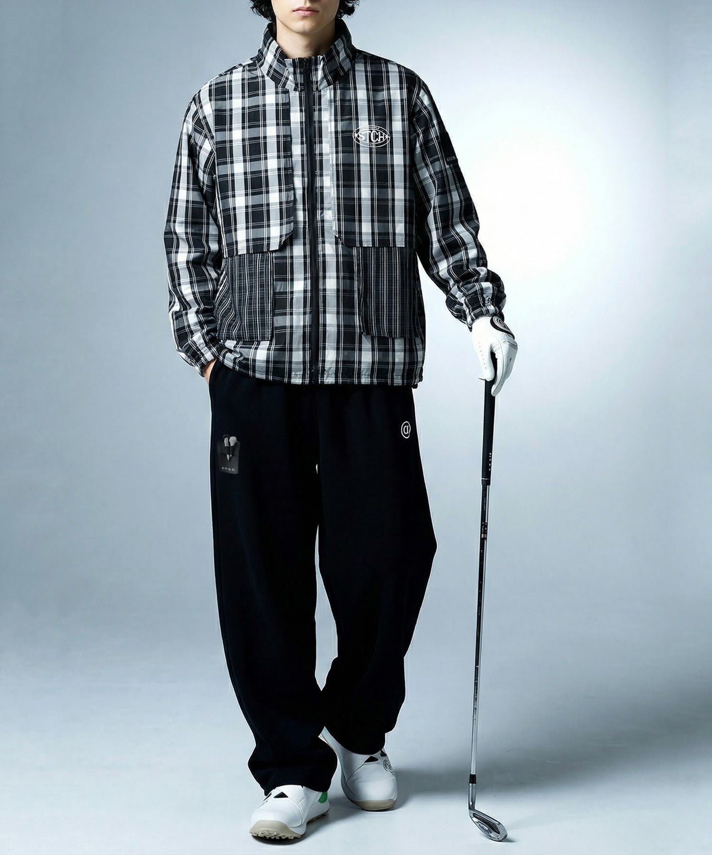 ANTIQUA GOLF×STCHCheckered Shirt Blouson Men's