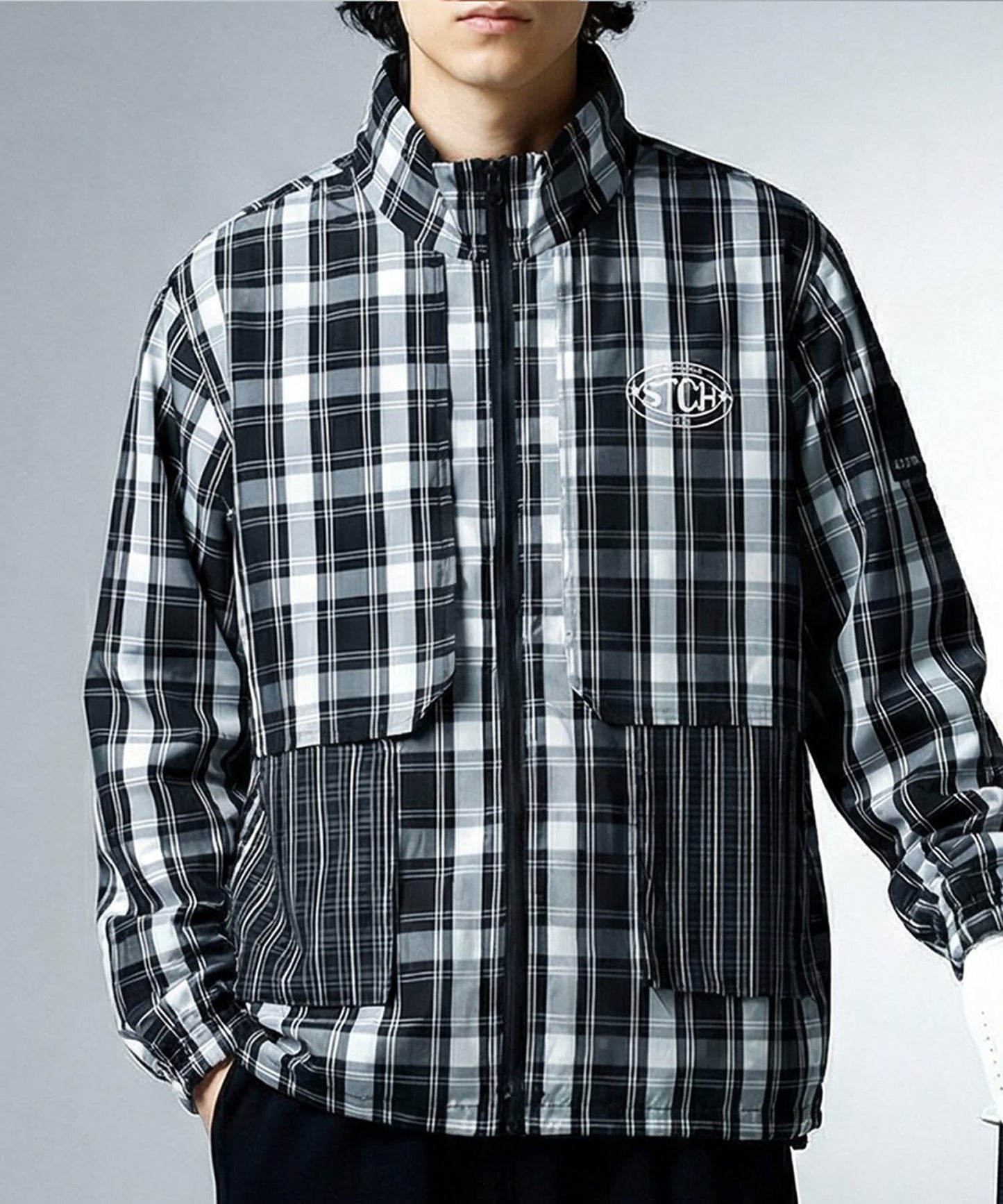 ANTIQUA GOLF×STCHCheckered Shirt Blouson Men's