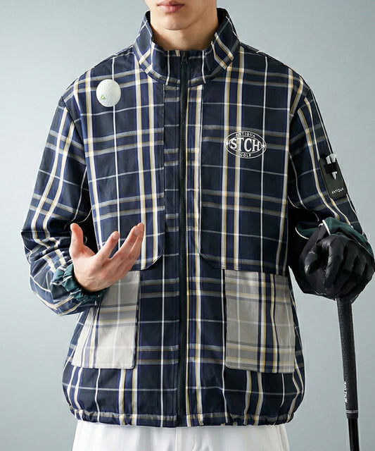 ANTIQUA GOLF×STCHCheckered Shirt Blouson Men's