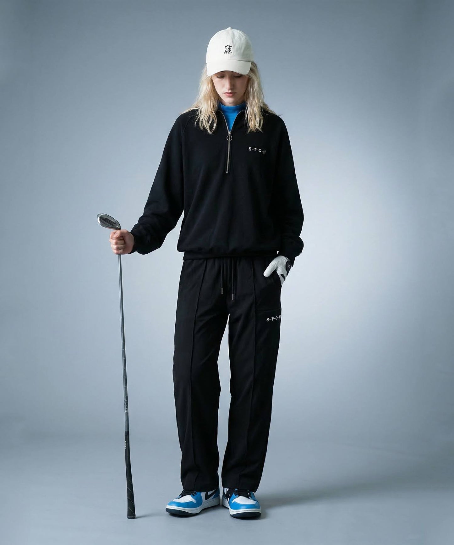 ANTIQUA GOLF×STCH Wide Long Pants Ladies