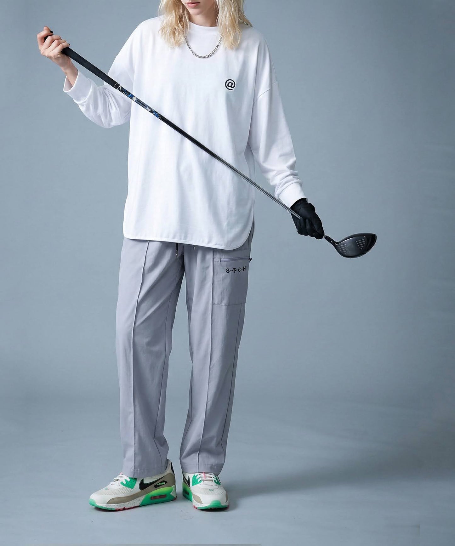 ANTIQUA GOLF×STCH Wide Long Pants Ladies