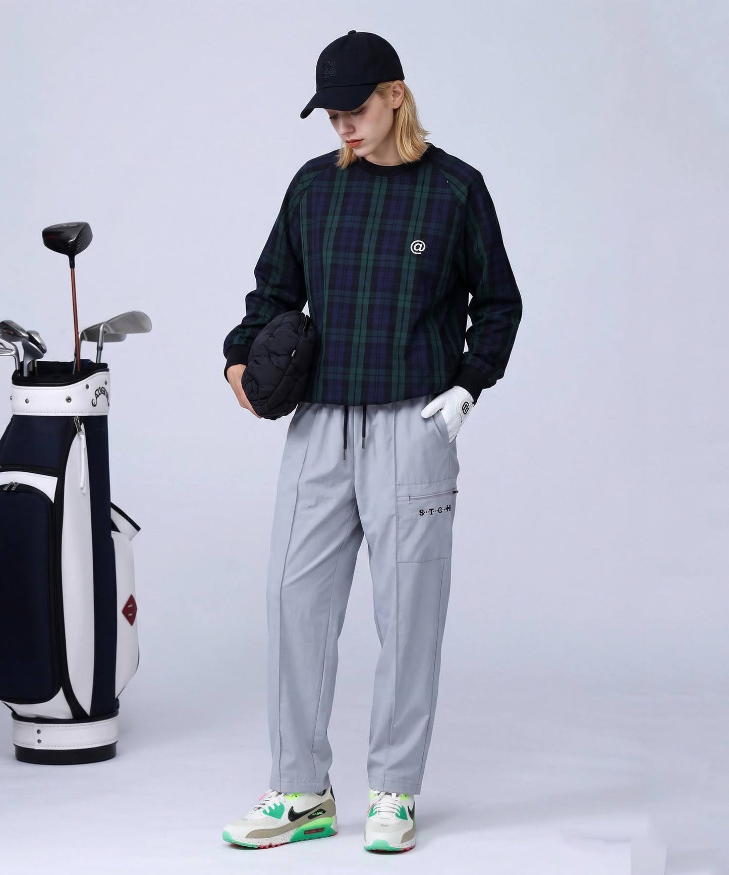 ANTIQUA GOLF×STCH Wide Long Pants Ladies