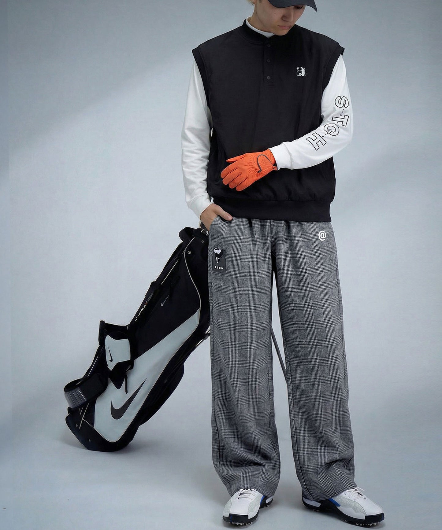 ANTIQUA GOLF×STCH Glen Check Pants Men's