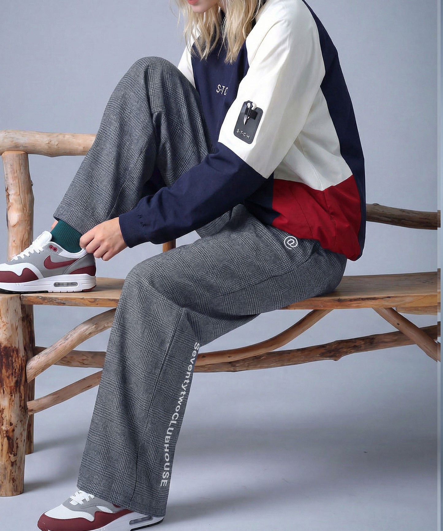 ANTIQUA GOLF×STCH Glen Check Pants Ladies