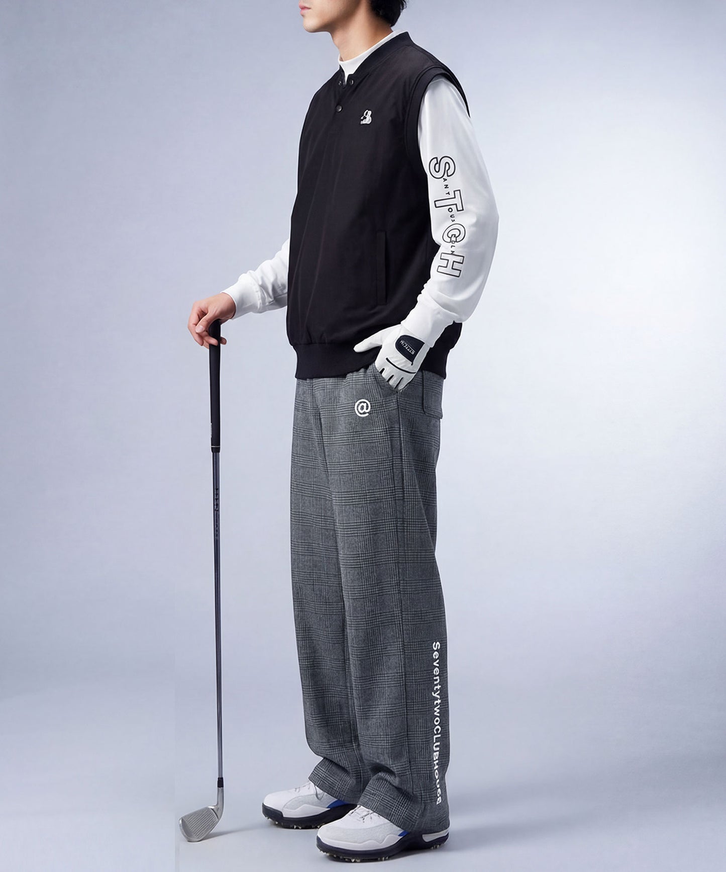 ANTIQUA GOLF×STCH Glen Check Pants Men's