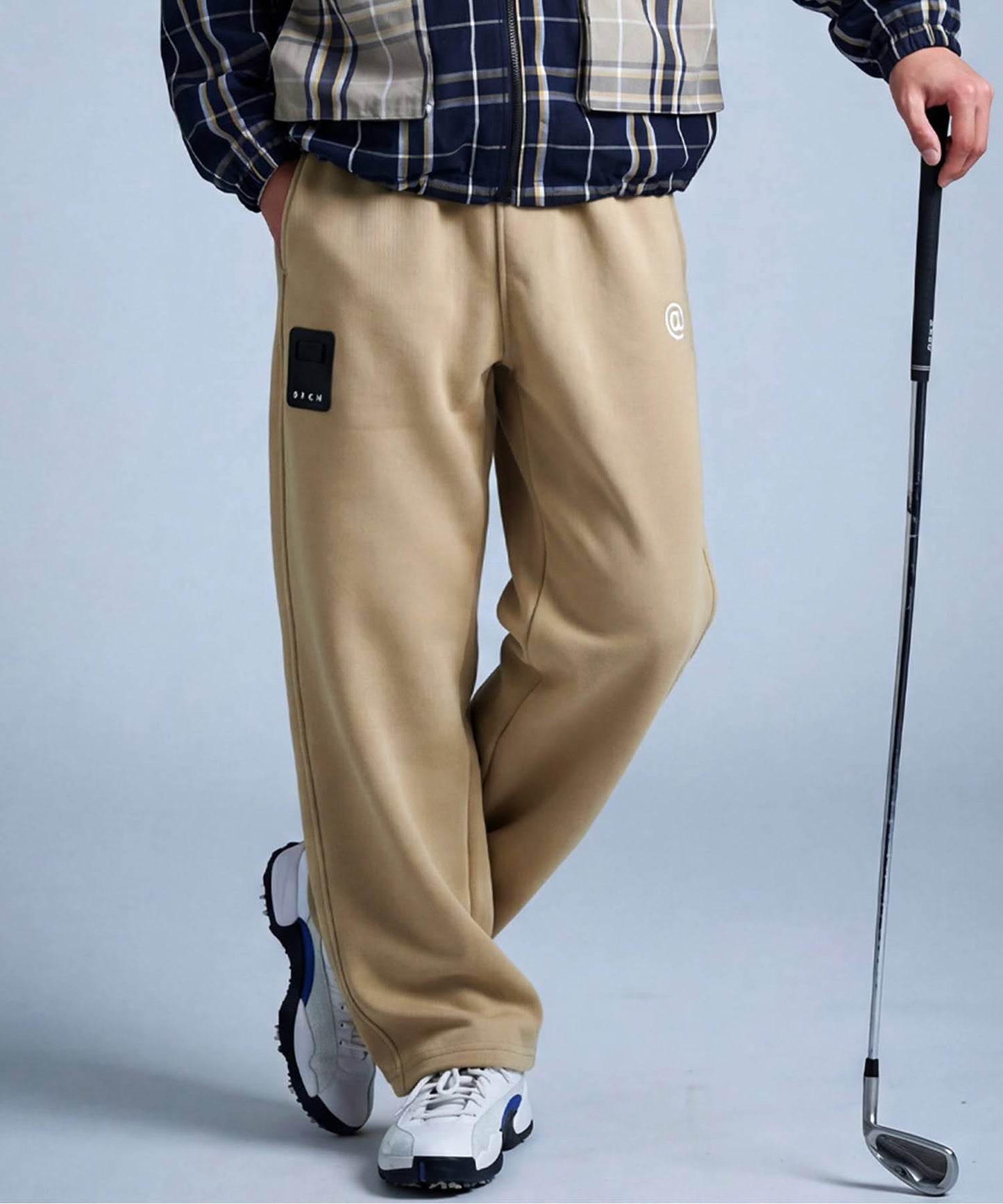 ANTIQUA GOLF×STCH Fleece-Lined Wide Straight Pants Men's