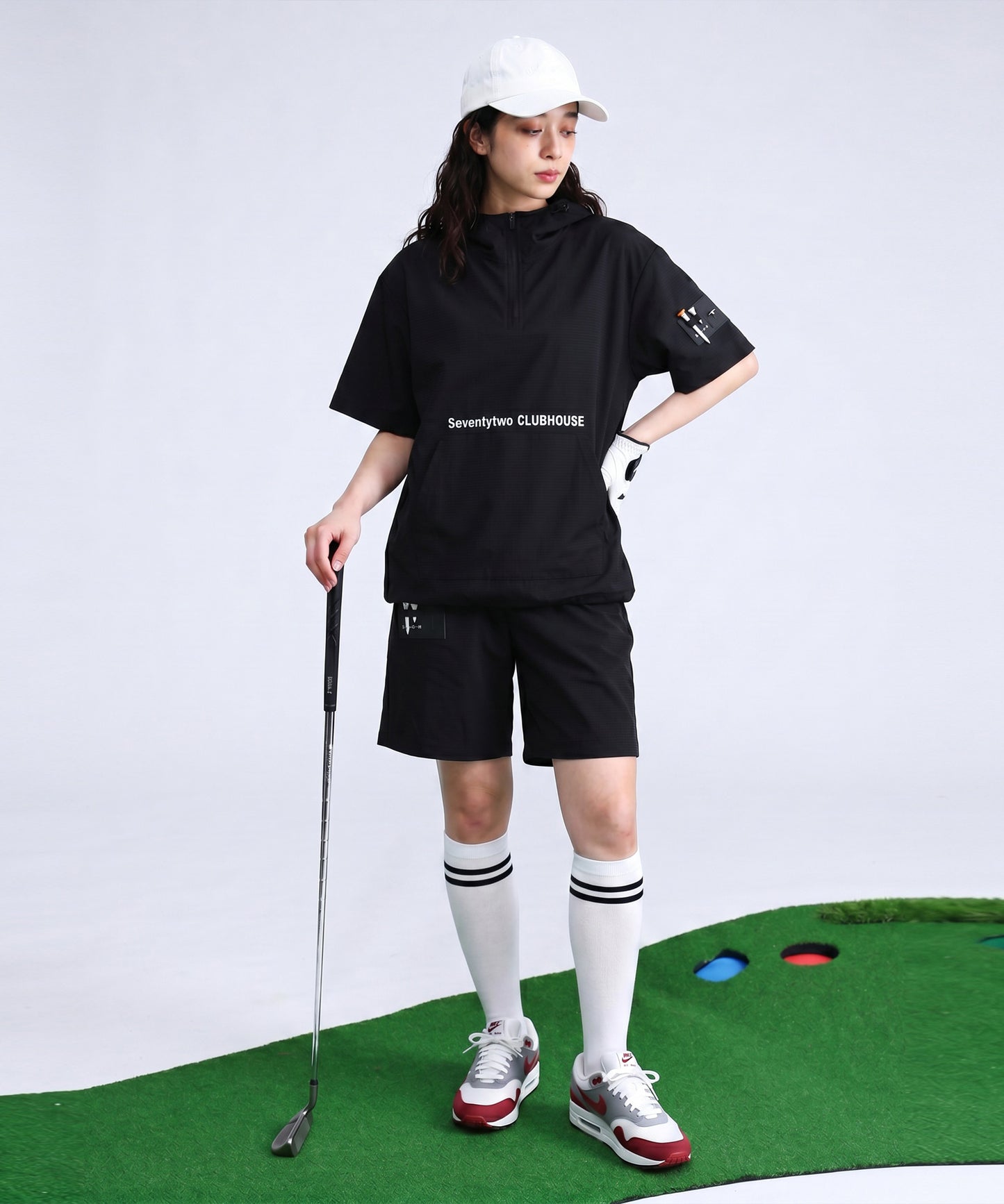 ANTIQUA GOLF×STCH Seersucker Shorts Ladies