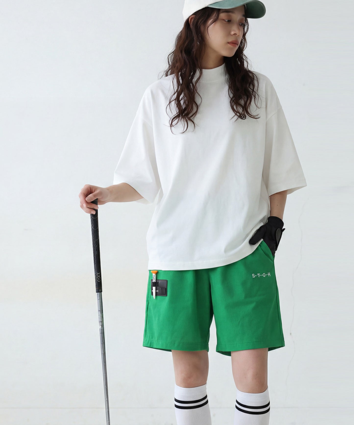 ANTIQUA GOLF×STCH Seersucker Shorts Ladies