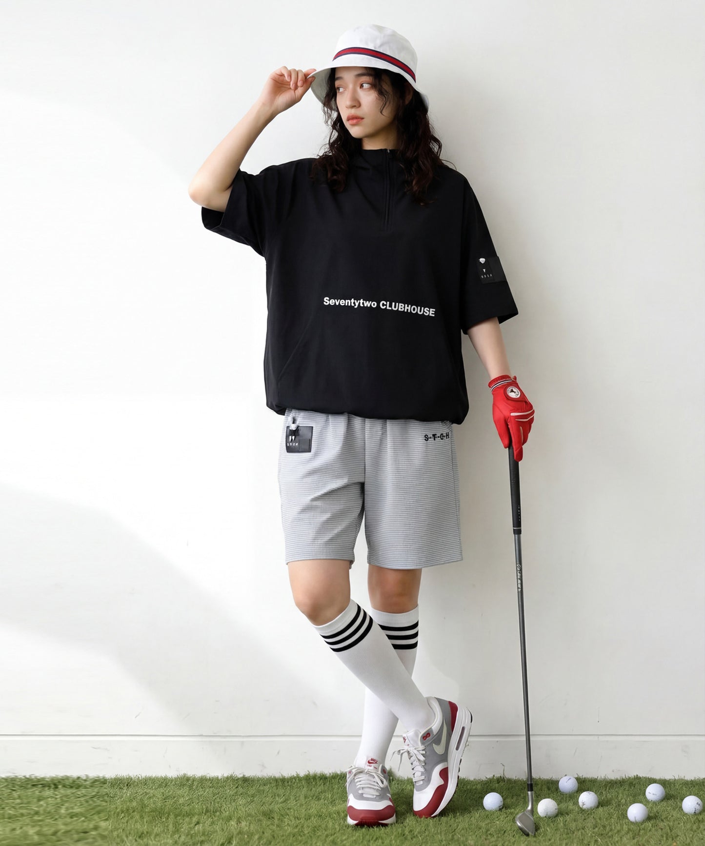 ANTIQUA GOLF×STCH Seersucker Shorts Ladies