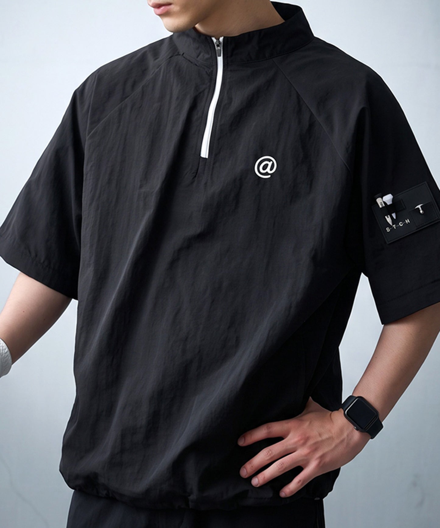 ANTIQUA GOLF×STCH 2-Way Color-Block Half-Zip Top Men’s