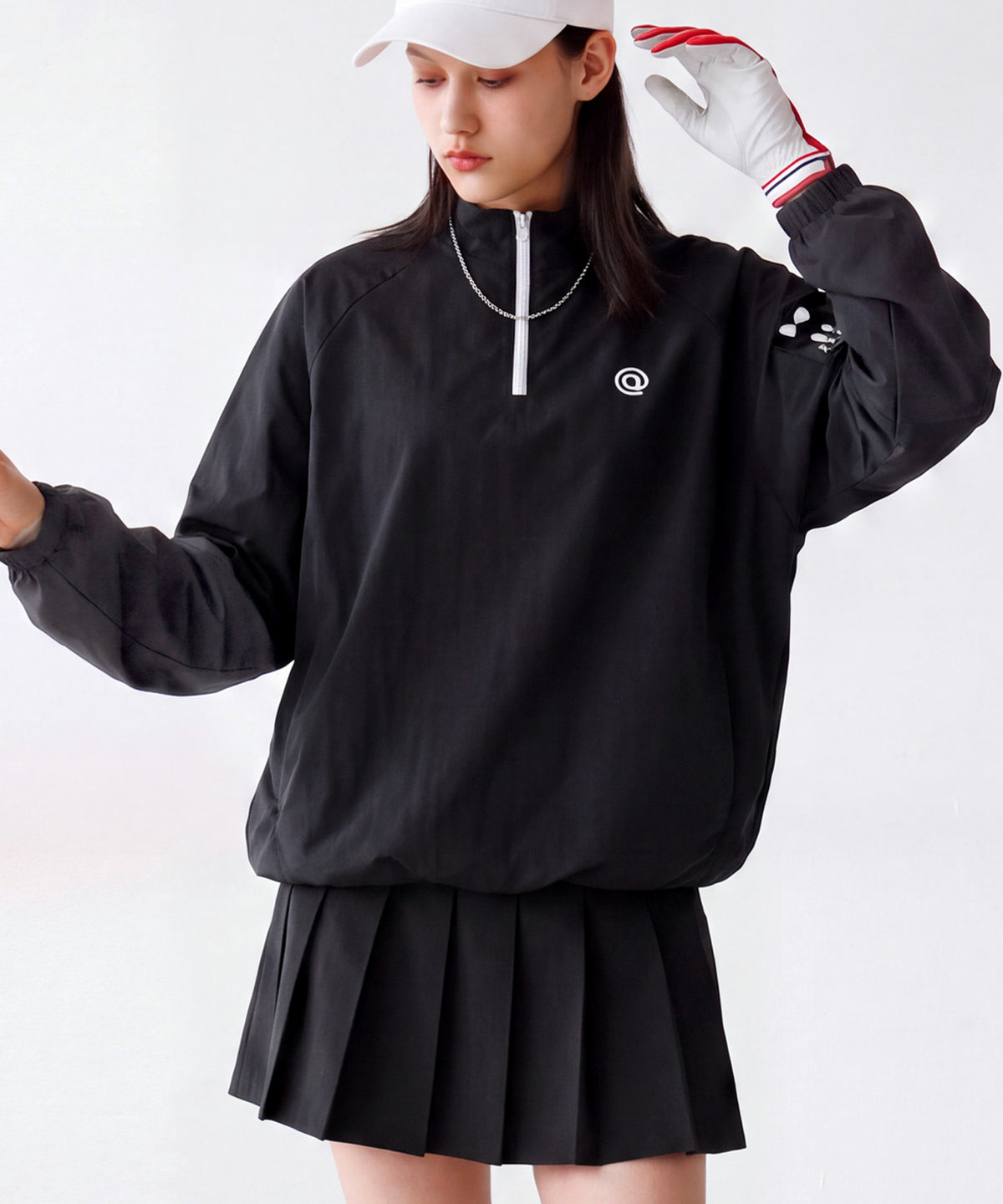 ANTIQUA GOLF×STCH 2-Way Color-Block Half-Zip Top Ladies