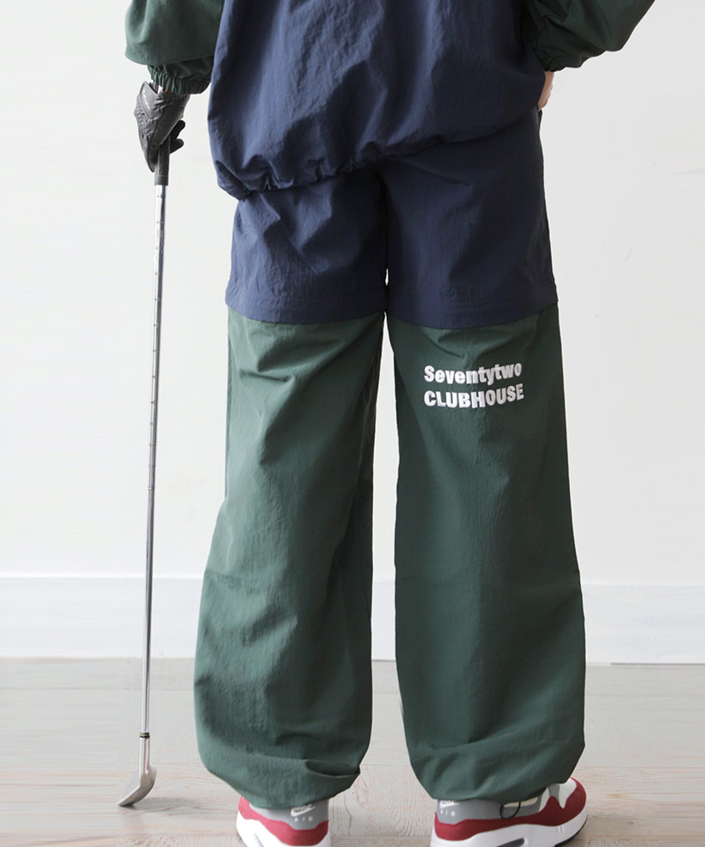 ANTIQUA GOLF×STCH 2-Way Color-Block Nylon Pants Ladies