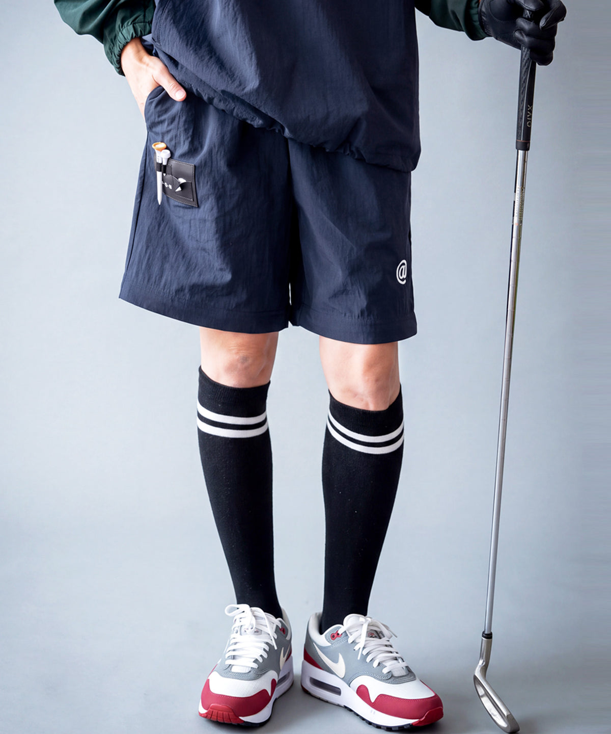 ANTIQUA GOLF×STCH 2-Way Color-Block Nylon Pants Ladies