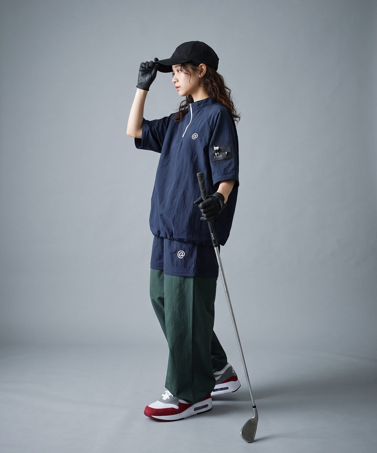 ANTIQUA GOLF×STCH 2-Way Color-Block Nylon Pants Ladies