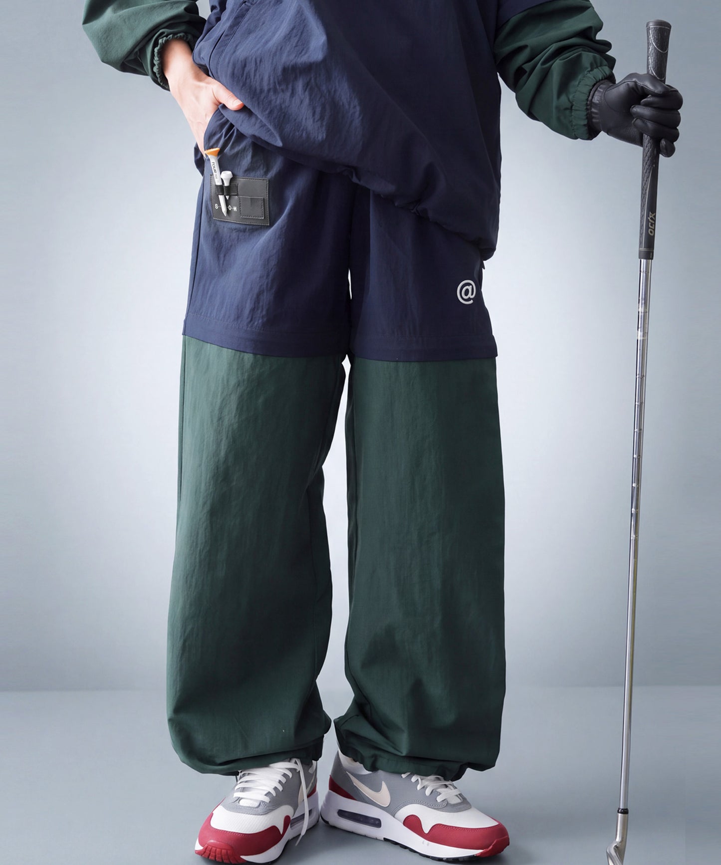ANTIQUA GOLF×STCH 2-Way Color-Block Nylon Pants Ladies
