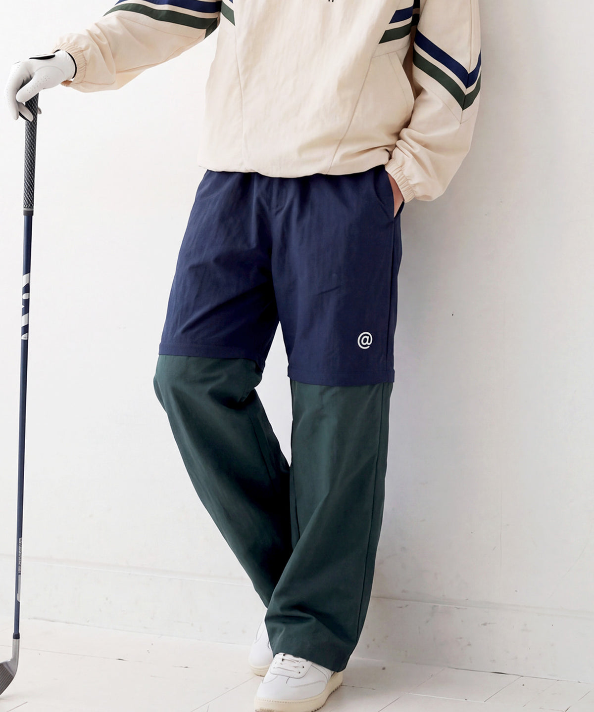 ANTIQUA GOLF×STCH 2-Way Color-Block Nylon Pants Men’s
