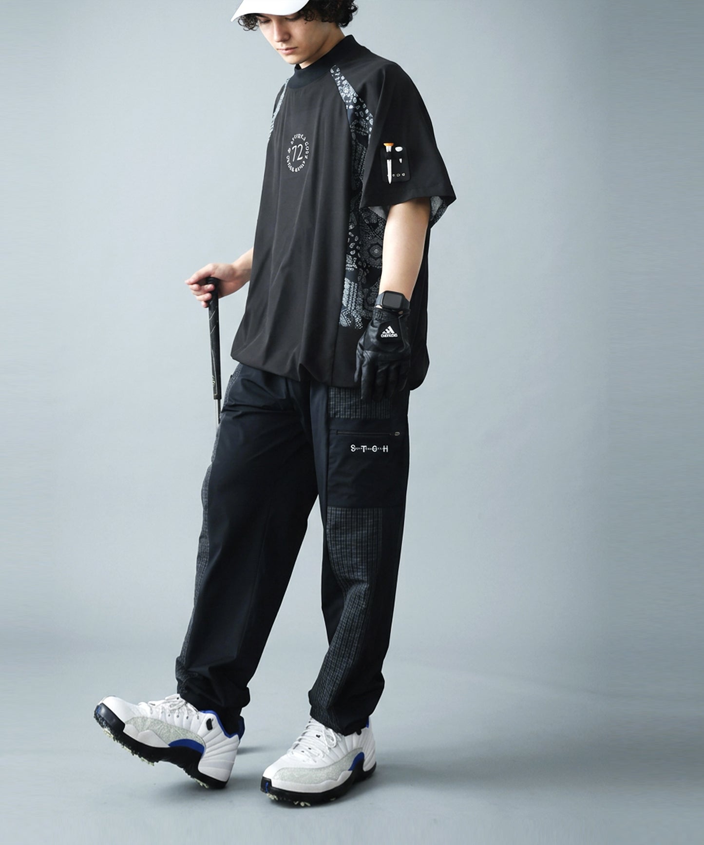 ANTIQUA GOLF×STCH Soccer Check Patterned Logo Pants Men’s