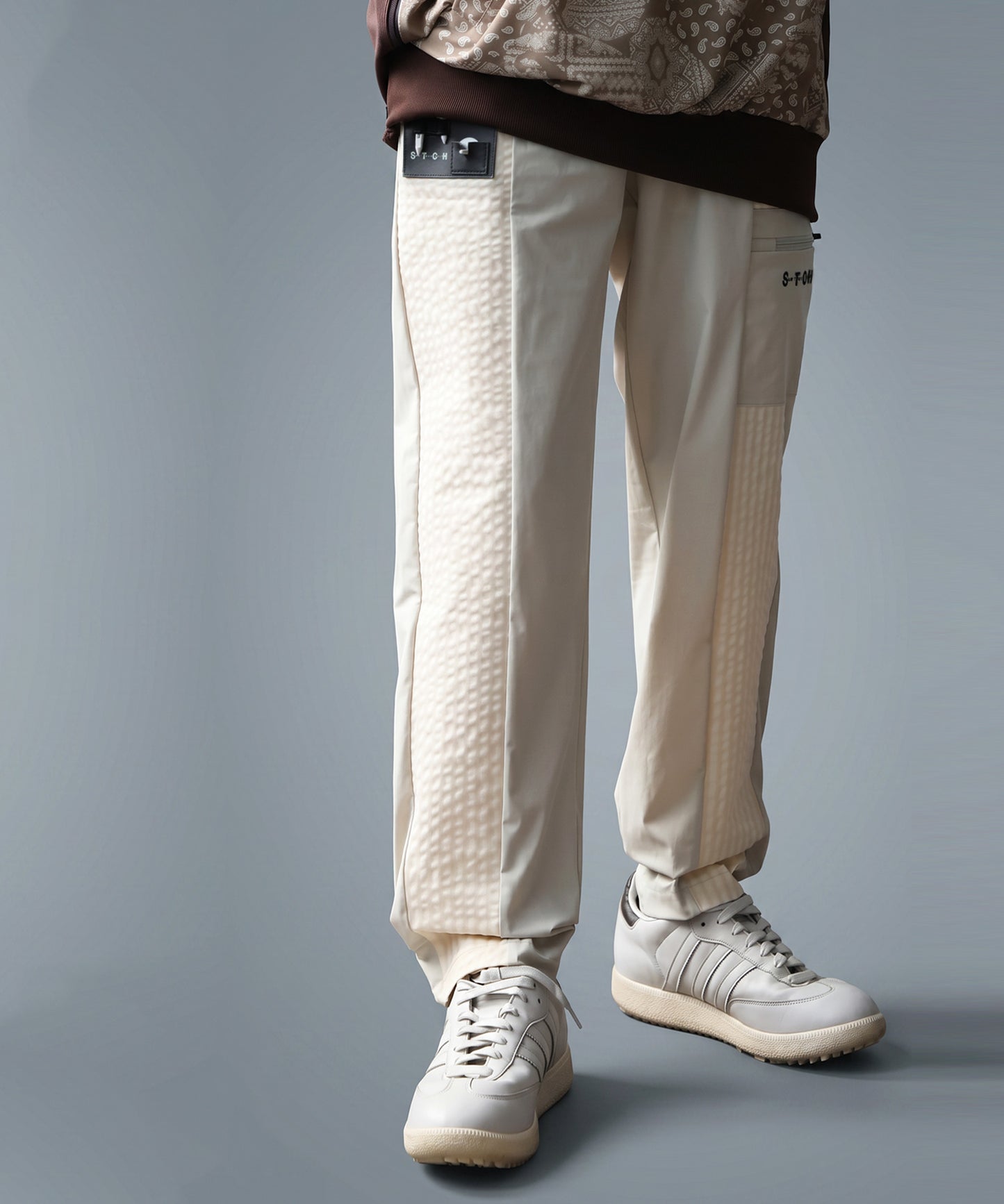 ANTIQUA GOLF×STCH Soccer Check Patterned Logo Pants Ladies