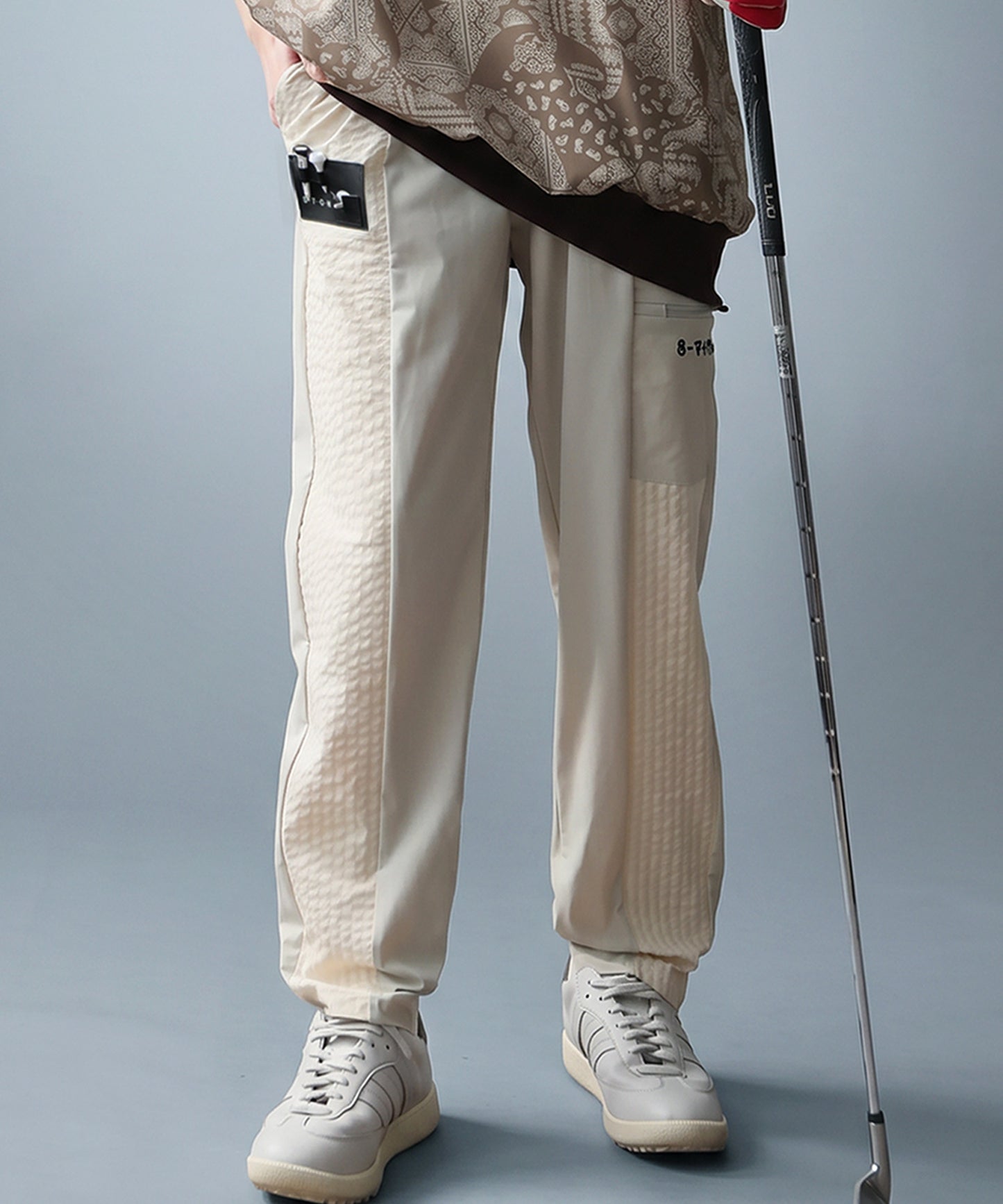 ANTIQUA GOLF×STCH Soccer Check Patterned Logo Pants Ladies