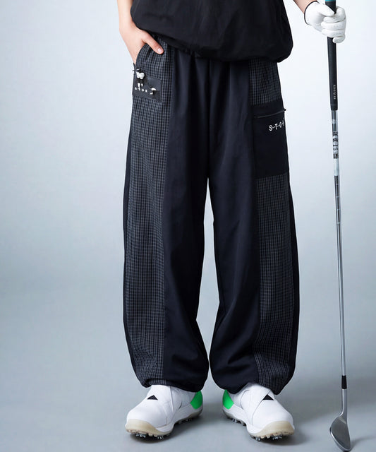 ANTIQUA GOLF×STCH Soccer Check Patterned Logo Pants Ladies