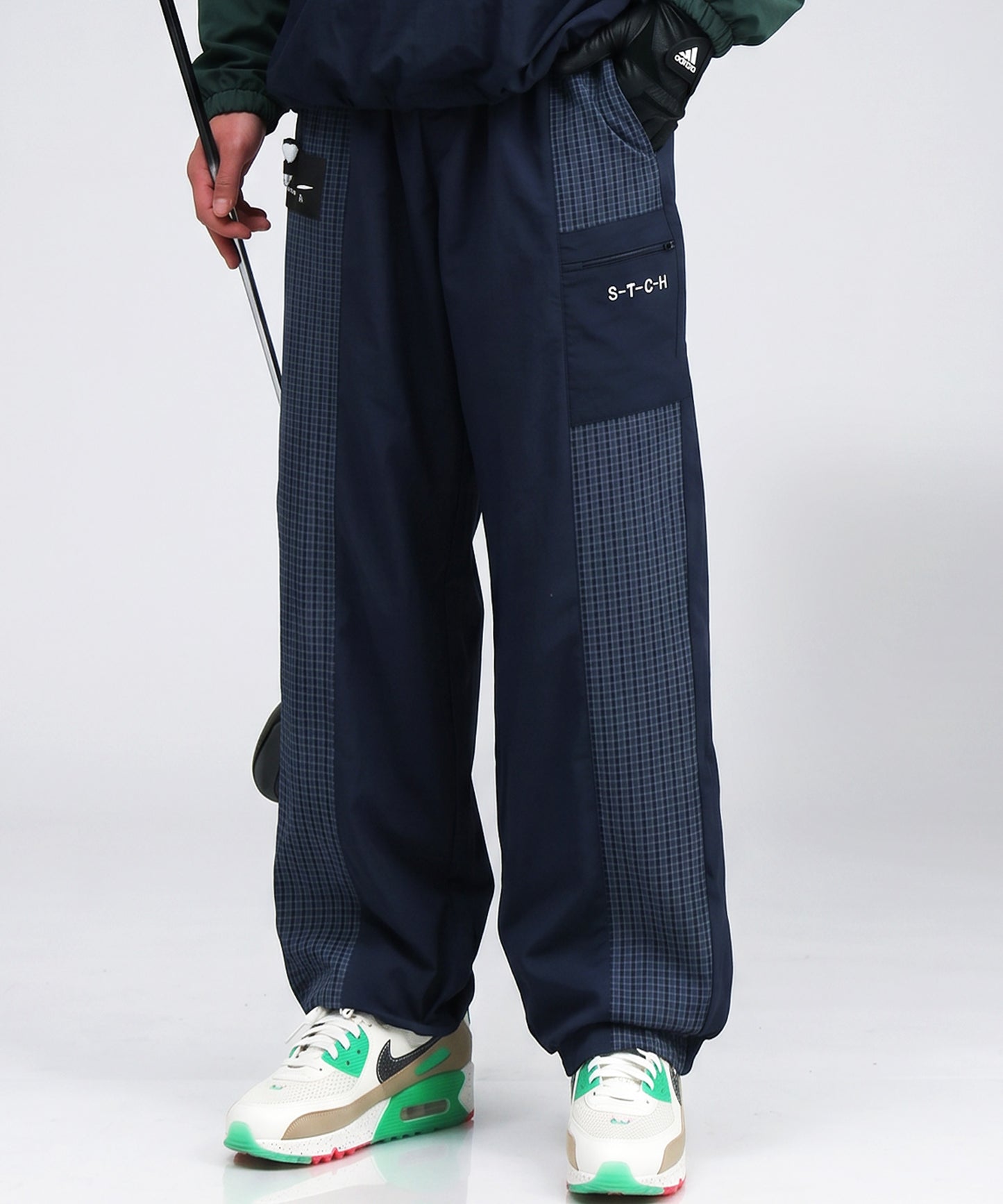 ANTIQUA GOLF×STCH Soccer Check Patterned Logo Pants Men’s
