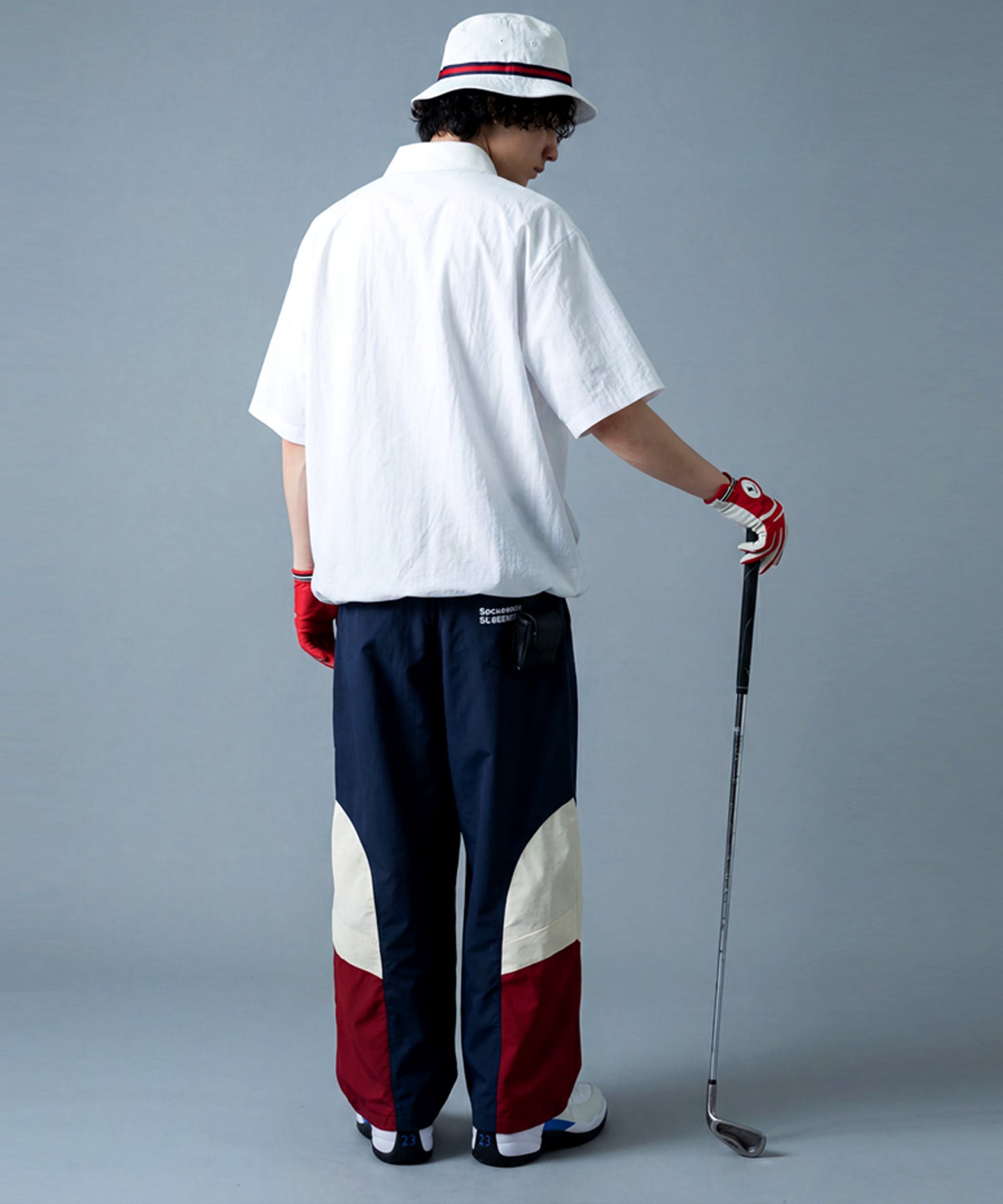 ANTIQUA GOLF×STCH Half-Zip Pullover With Contrasting Materials Men’s