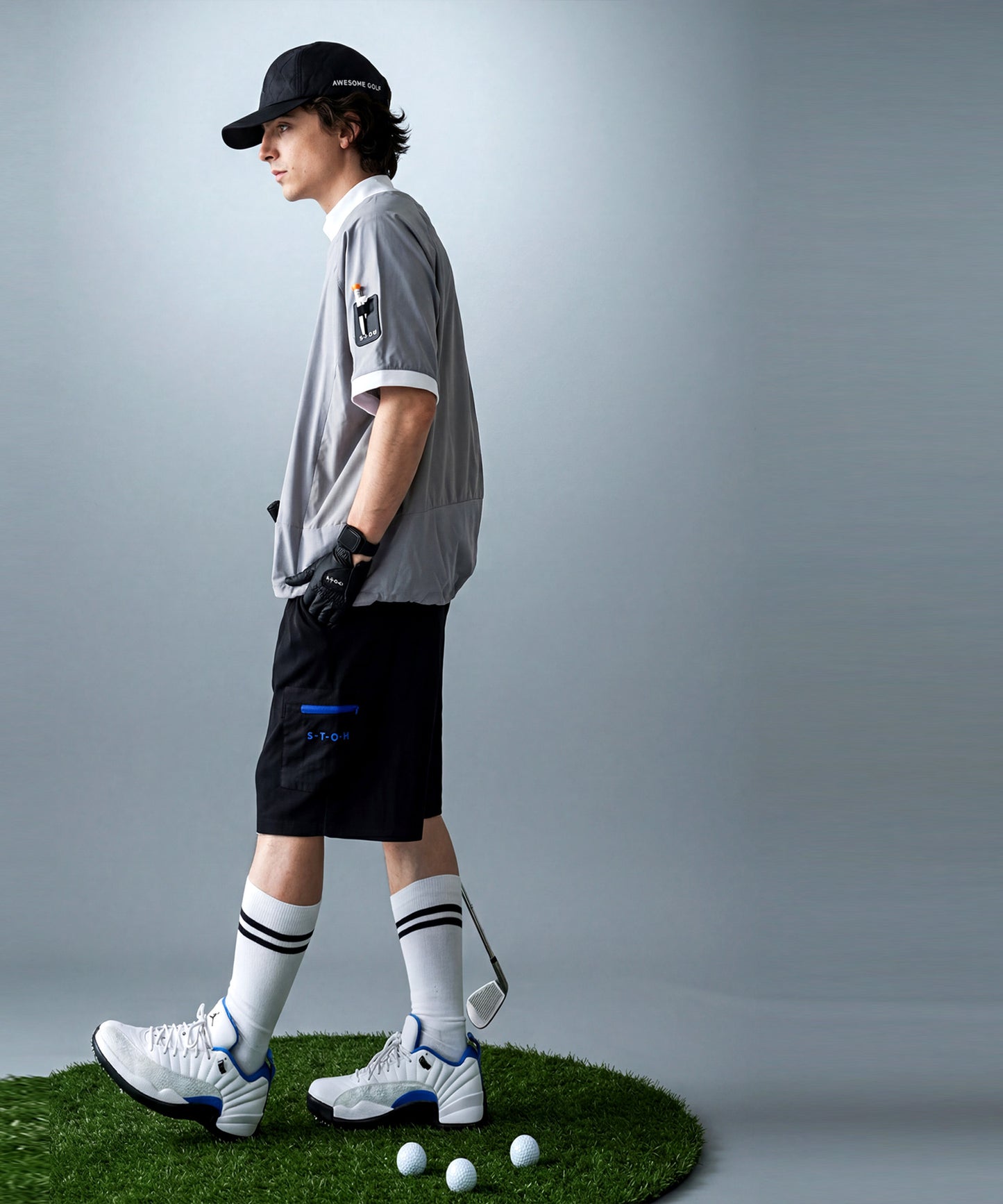 ANTIQUA GOLF×STCH Water-Repellent, Pocketed Shorts Men’s