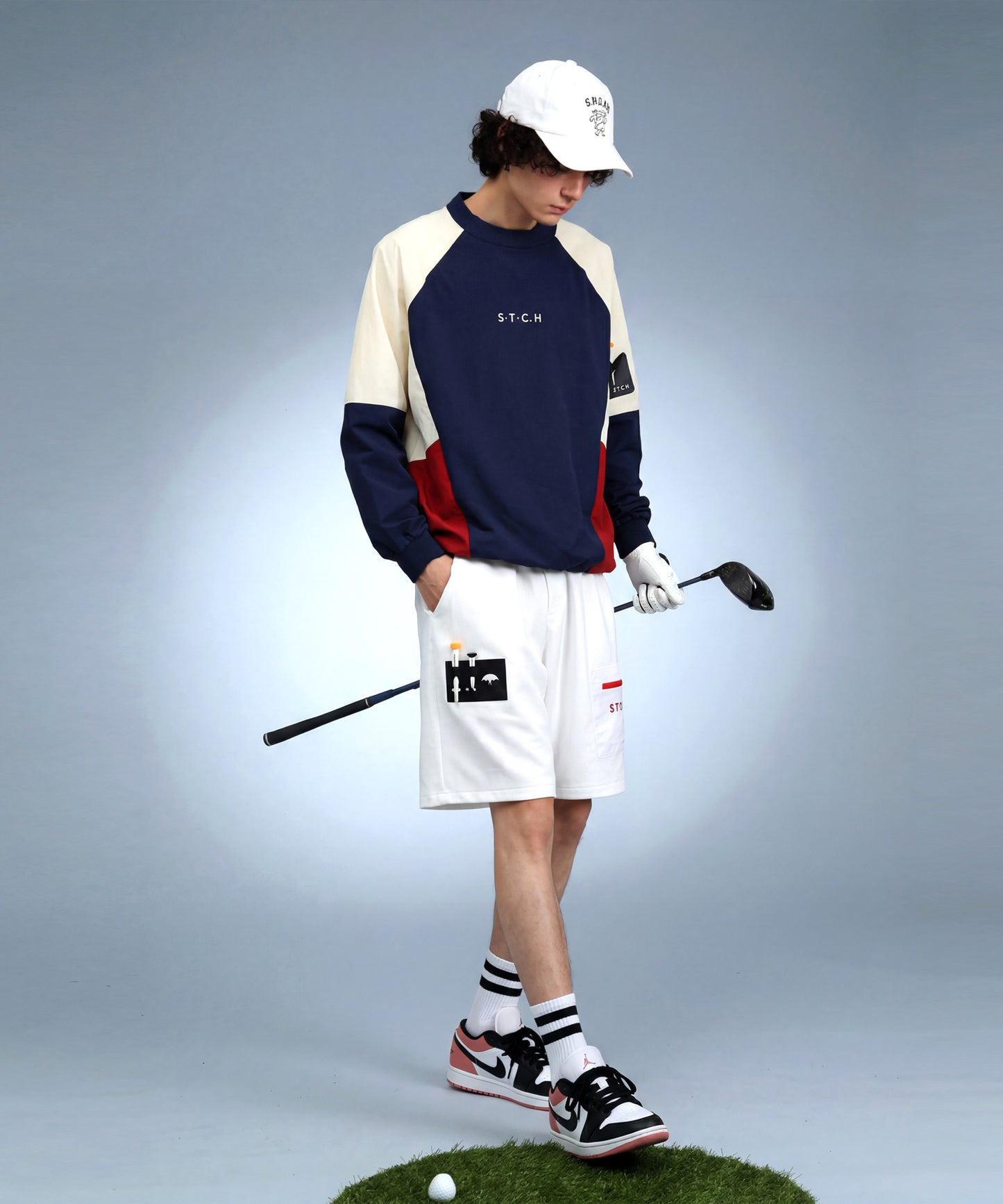 ANTIQUA GOLF×STCH Water-Repellent, Pocketed Shorts Men’s