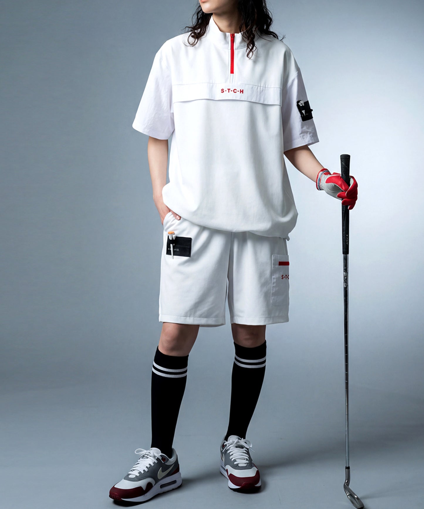 ANTIQUA GOLF×STCH Water-Repellent, Pocketed Shorts Ladies
