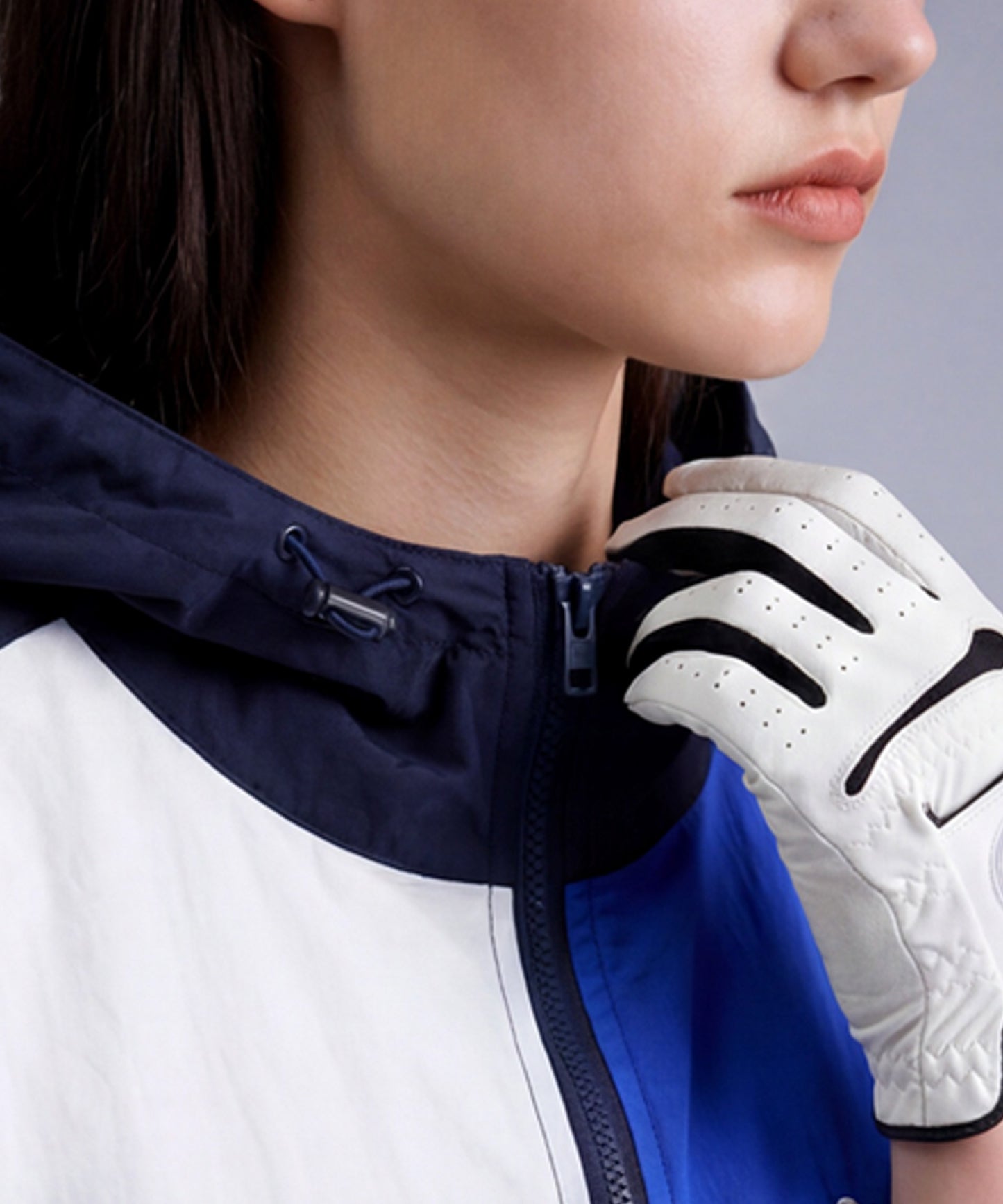 ANTIQUA GOLF×STCH Color-Blocked Full-Zip Hooded Jacket/Hoodie Ladies