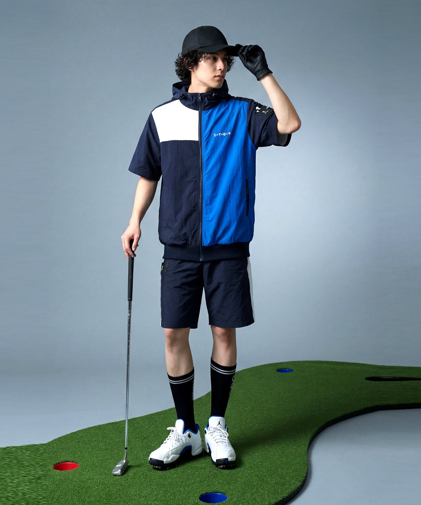 ANTIQUA GOLF×STCH Color-Blocked Full-Zip Hooded Jacket/Hoodie Men’s