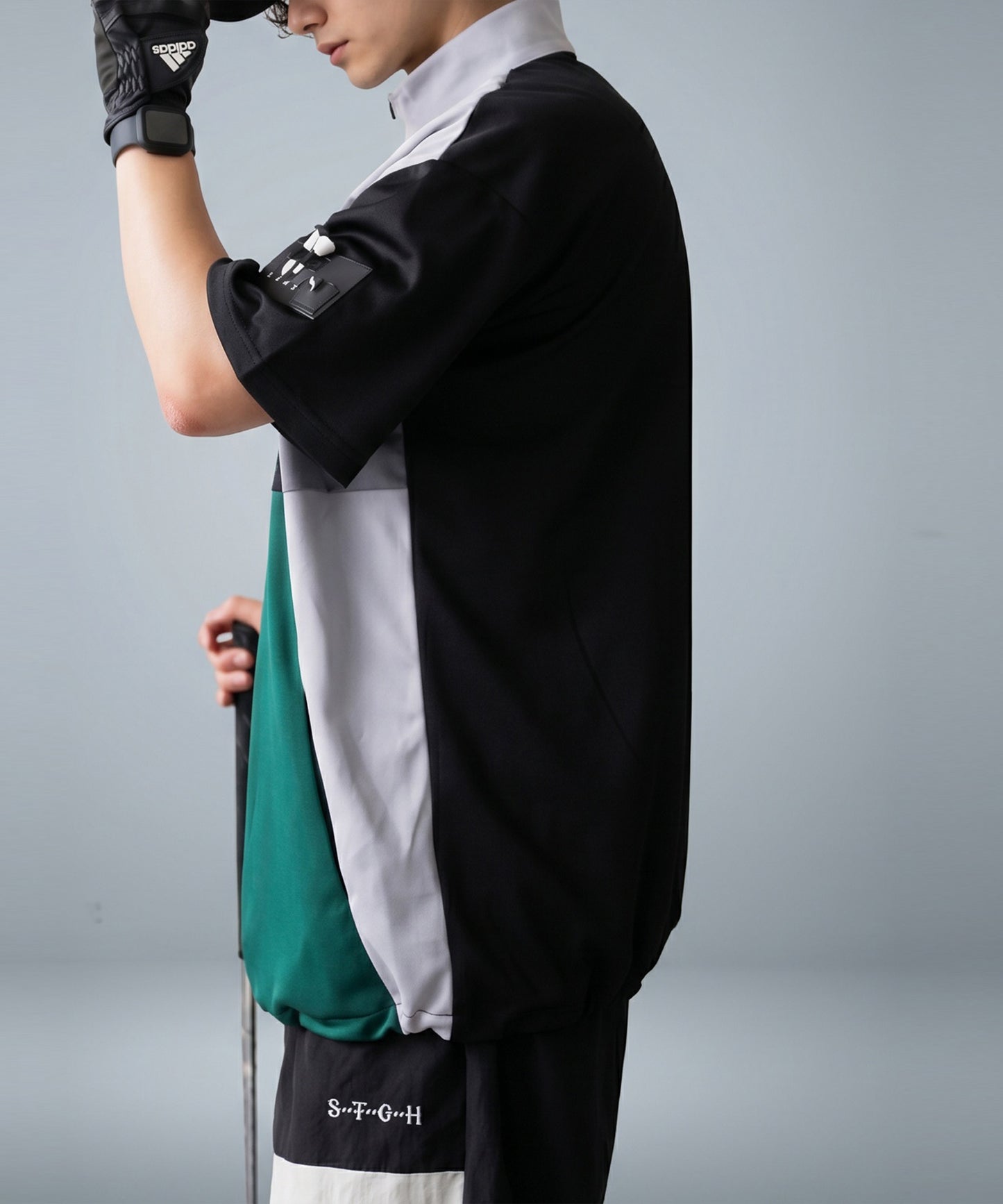 ANTIQUA GOLF×STCH olor-Blocked Half-Zip Top Men’s