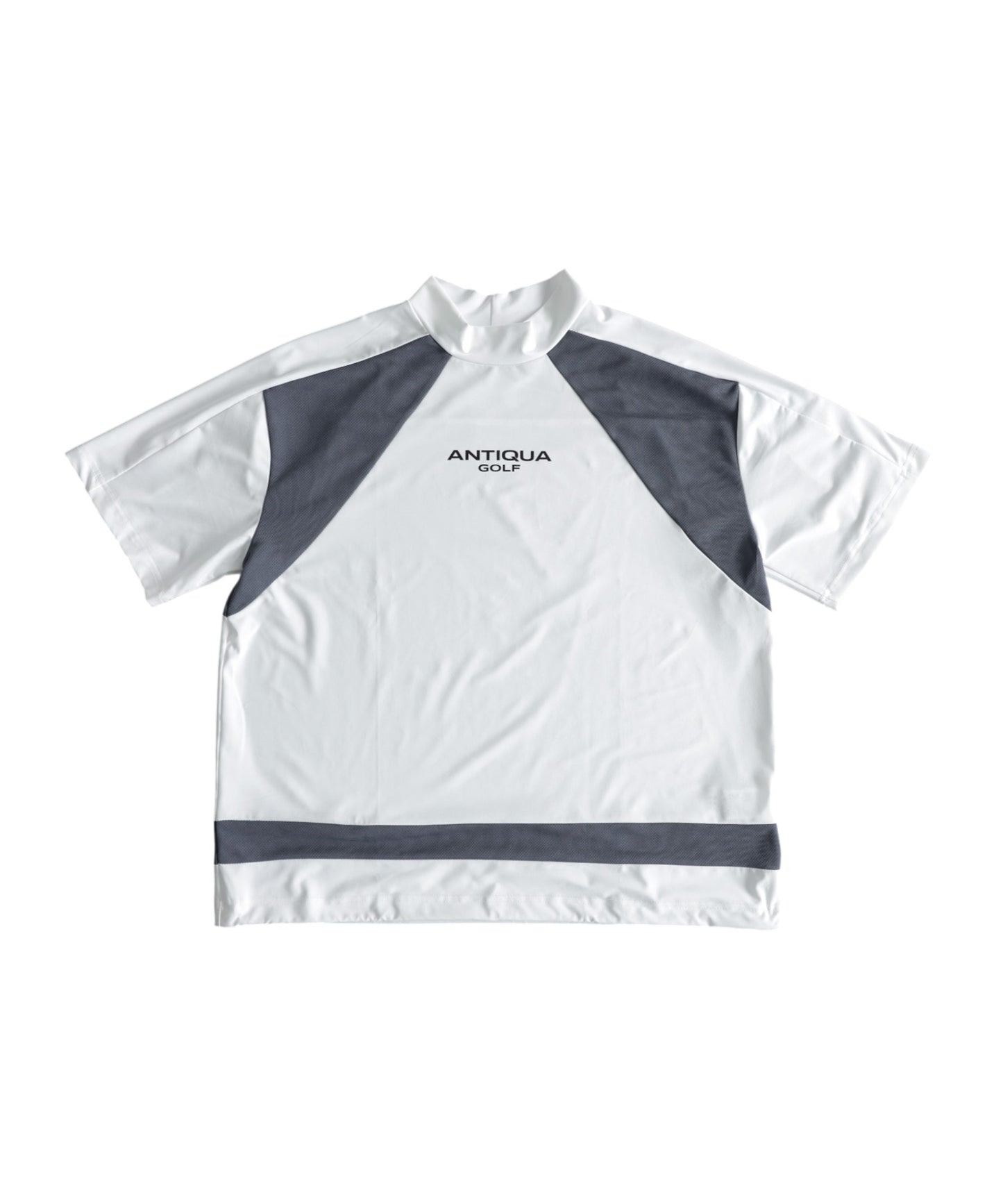 ANTIQUA GOLF×STCH Moisture-Wicking, Quick-Drying, Stretch Mock Neck Logo T-Shirt Men’s