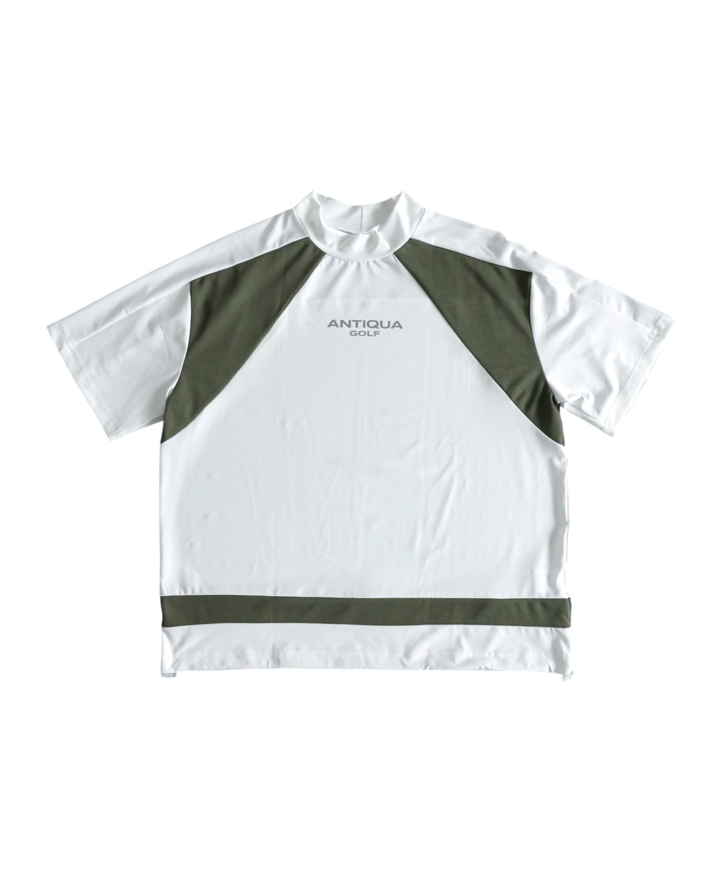 ANTIQUA GOLF×STCH Moisture-Wicking, Quick-Drying, Stretch Mock Neck Logo T-Shirt Men’s