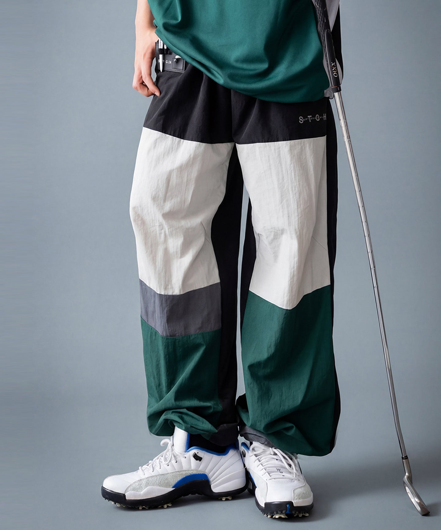 ANTIQUA GOLF×STCH Quick-Drying, Color-Blocked Wide-Leg Pants Men’s