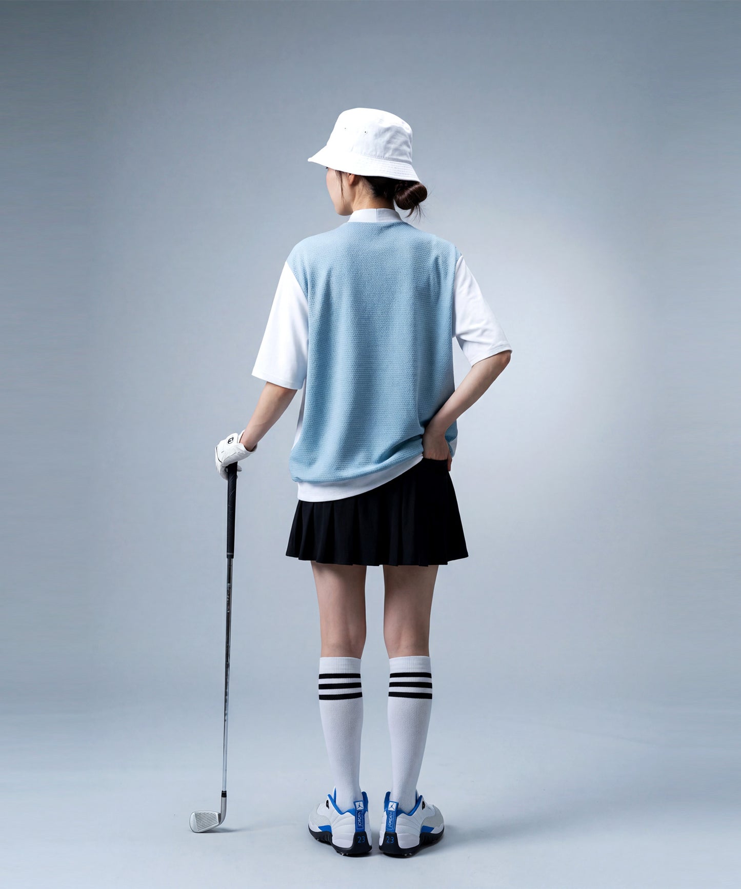 ANTIQUA GOLF×STCH Sweat-Wicking, Quick-Drying, UV-Cut Mock Neck Pullover Ladies