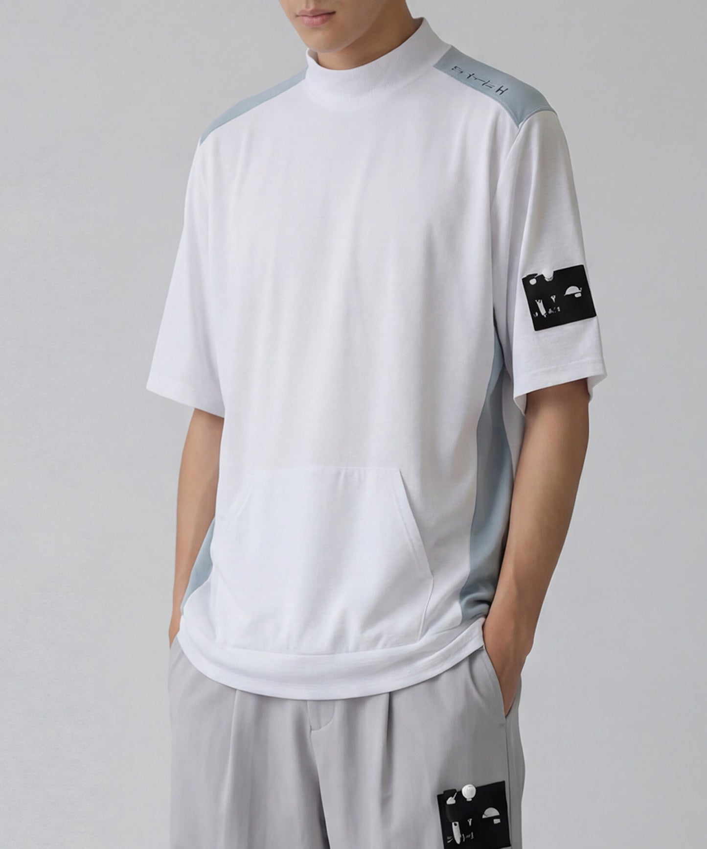 ANTIQUA GOLF×STCH Sweat-Wicking, Quick-Drying, UV-Cut Mock Neck Pullover Men’s