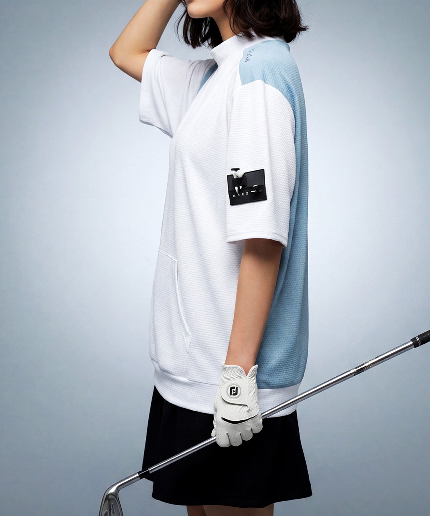 ANTIQUA GOLF×STCH Sweat-Wicking, Quick-Drying, UV-Cut Mock Neck Pullover Ladies