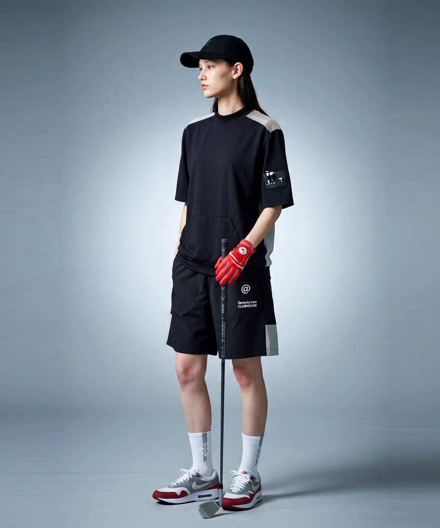 ANTIQUA GOLF×STCH Sweat-Wicking, Quick-Drying, UV-Cut Mock Neck Pullover Ladies