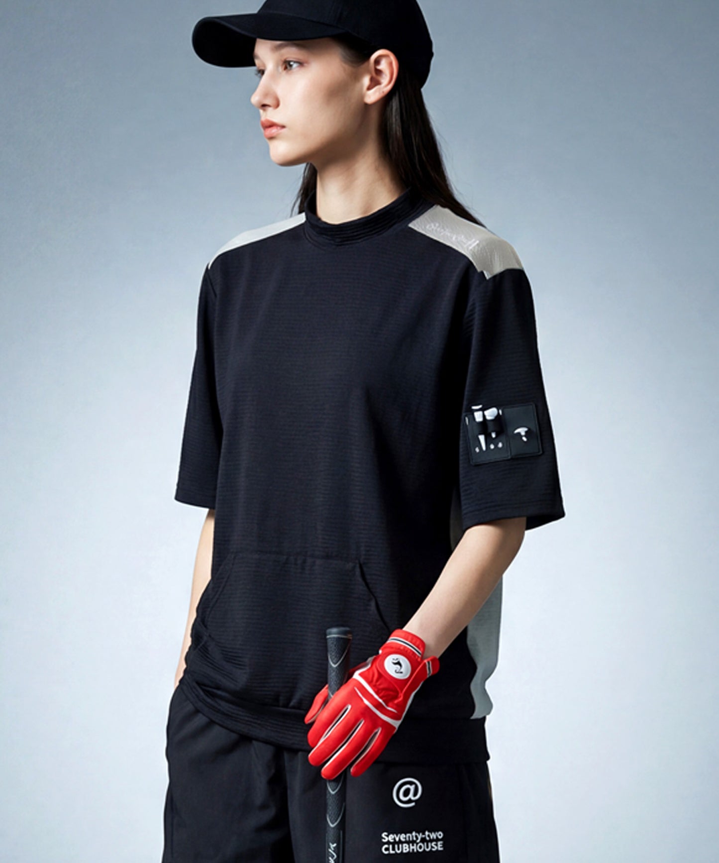 ANTIQUA GOLF×STCH Sweat-Wicking, Quick-Drying, UV-Cut Mock Neck Pullover Ladies